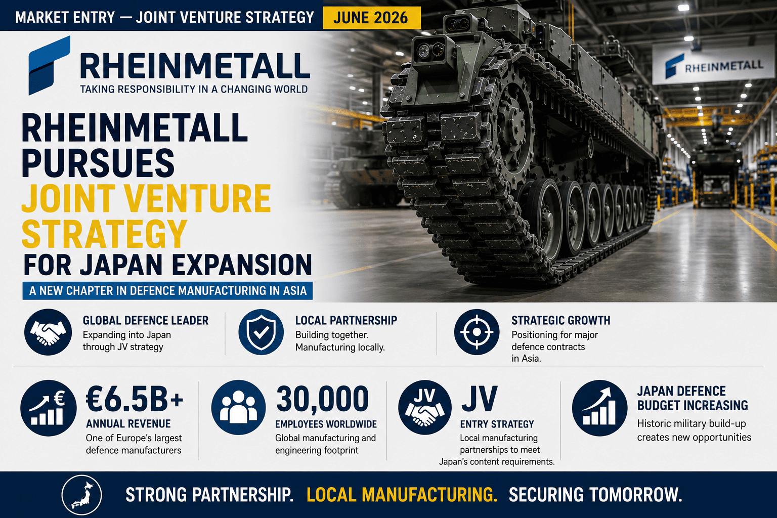 Rheinmetall Expands into Japan Through Joint Venture Strategy