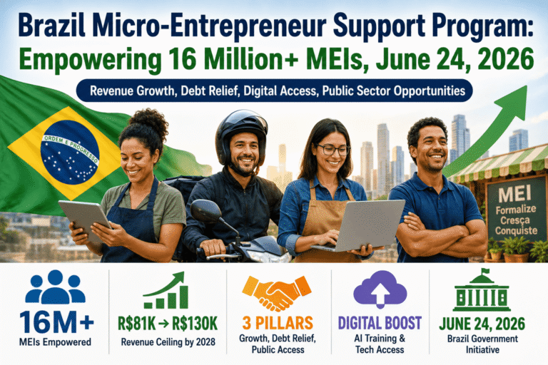 Brazil Micro-Entrepreneur Support Program: A Government Initiative Empowering 16 Million+ MEIs Through Digital Transformation and Public Sector Access